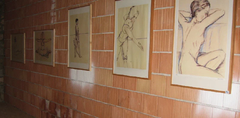 Grafische Studie von Günther Gelbmann, von der Probebühne