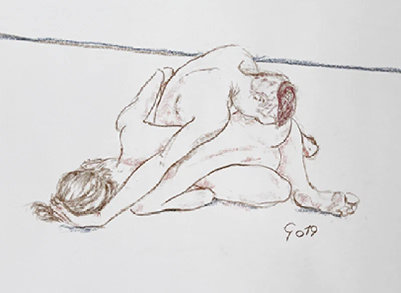 Grafische Studie von Günther Gelbmann, aus Choreografien